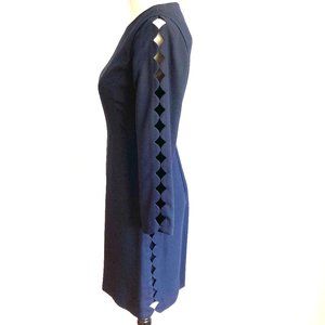 Club Monaco Navy Long Sleeve Cutout Mini Dress Size 00